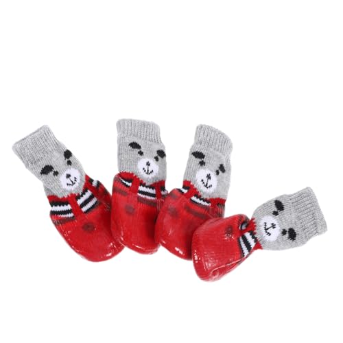 UPKOCH 4 Stück wasserdichte Schuhe Und Socken Für Haustiere rutschfest Für Den Innenbereich Hundestiefel Schutz Griffe Abdeckung Zubehör Pfoten Und Zehenstiefel Für Hunde von UPKOCH
