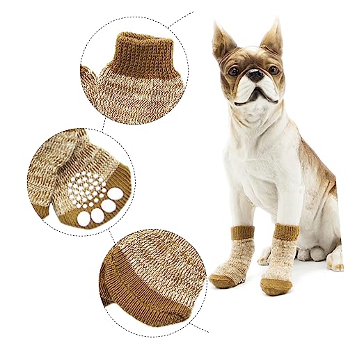UPKOCH 4Stücke Hundesocken Rutsch Schutzsocken für Baumwolle Pfotenschutz für Sicheres Hartholzböden gegen Kälte und Schmutz UPKOCH 4Stücke Hundesocken Rutsch Schutzsocken für Baumwolle Pfotenschutz für Sicheres Hartholzböden gegen Kälte und Schmutz von UPKOCH