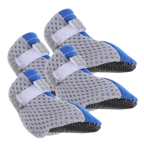 UPKOCH 4Stücke rutschfeste Haustierschuhe für Kleine Atmungsaktive Welpenschuhe Pfotenschutz für Outdoor Aktivitäten Bequeme und Leichte Hundeschuhe von UPKOCH