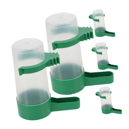 UPKOCH 5 Stück Automatischer Wasserspender für Vogelkäfige Kunststoff Trinkflasche mit Kippsicherem Design Einfache Geeignet für Wellensittiche Kanarienvögel und Kleine Haustiere von UPKOCH