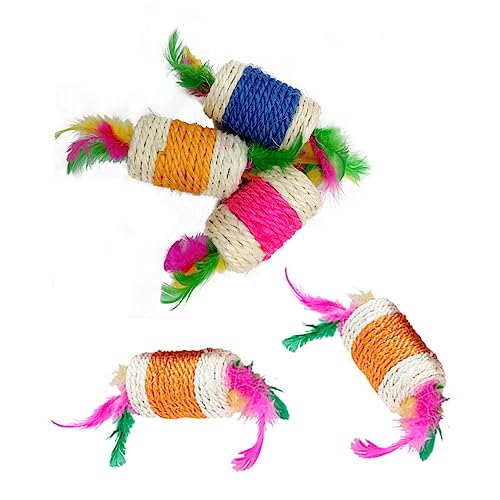 UPKOCH 5 Stück Katzen Spielzeugset Interaktives Plüschspielzeug zur Bindung mit Katzen Einzigartiges Design Langlebig und Stundenlangen Spielspaß Zufällige Farbe von UPKOCH