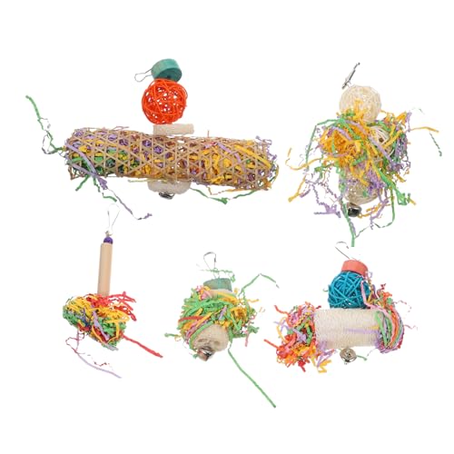 UPKOCH 5 Stück Teiliges Vogel Kauspielzeug Buntes Hängespielzeug für Papageien und Wellensittiche Sicherer Käfig Anhänger für Natürliche Beschäftigung und Unterhaltungszwecke UPKOCH 5 Stück Teiliges Vogel Kauspielzeug Buntes Hängespielzeug für Papageien und Wellensittiche Sicherer Käfig Anhänger für Natürliche Beschäftigung und Unterhaltungszwecke von UPKOCH