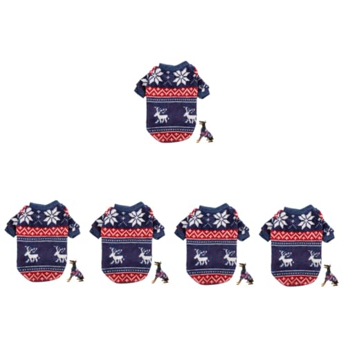 UPKOCH 5 Stück Weihnachtlicher Haustierpullover mit Rentier und Schneeflockenmuster Atmungsaktiv Hautfreundlich Wärmend für Herbst und Winter Komfortabel für Hunde Xmas Partys UPKOCH 5 Stück Weihnachtlicher Haustierpullover mit Rentier und Schneeflockenmuster Atmungsaktiv Hautfreundlich Wärmend für Herbst und Winter Komfortabel für Hunde Xmas Partys von UPKOCH