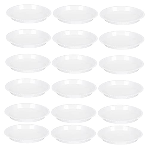 UPKOCH 50 Stück Blumentopf Tablett Pflanzentopfschalen Pflanzenuntersetzer Pflanzentopf Wasserablauf Pflanzgefäß Untersetzer Wasserschalen für Blumentöpfe runde Pflanzschalen Plastik Weiß von UPKOCH