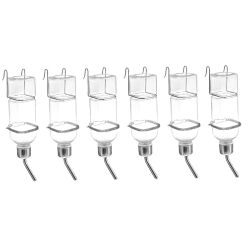 UPKOCH 6 Stck. Bpa Freie Kaninchen Trinkflasche Auslaufsicherer Haustier Wasserspender mit Aufhängung Langlebiger Abnehmbarer Pet Drinking Feeder für Hamster und Kleine Tiere von UPKOCH