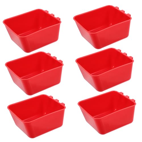 UPKOCH 6 Stück Hängender Futter und Wassernapf für Vögel Teiliges aus Robustem Pe für Käfige für Papageien Hühner und Kaninchen Praktische Fütterungslösung für Haustiere von UPKOCH