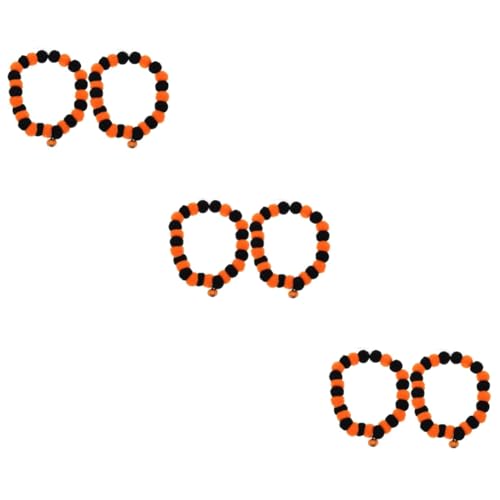 UPKOCH 6 Stück Halloween Katzenhalsband mit Verstellbarem Elastischem Kürbis Glockenanhänger Atmungsaktiv und Bequem für Katzen und Kätzchen bei Partys Alltag und Festlichen Anlässen von UPKOCH