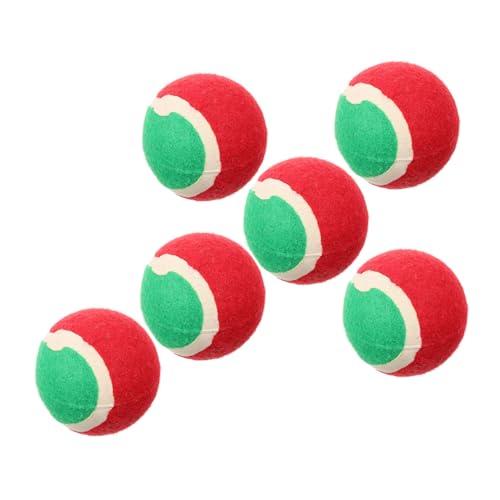 UPKOCH 6 Stück Langlebige Hundetennisbälle aus Robustem Gummi und Leicht für Welpen und Kleine Hunde Interaktives Spiel und Trainingsspielzeug für Drinnen und Draußen Farbenfroh und von UPKOCH
