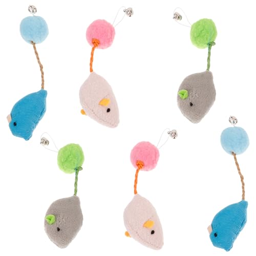UPKOCH 6 Stück Teiliges Katzenspielzeug Mäuse mit Glocke Plüsch Ersatzköpfe Rosa Blau Interaktives Kauspielzeug für Katzen und Kätzchen zur Beschäftigung und Bewegung UPKOCH 6 Stück Teiliges Katzenspielzeug Mäuse mit Glocke Plüsch Ersatzköpfe Rosa Blau Interaktives Kauspielzeug für Katzen und Kätzchen zur Beschäftigung und Bewegung von UPKOCH