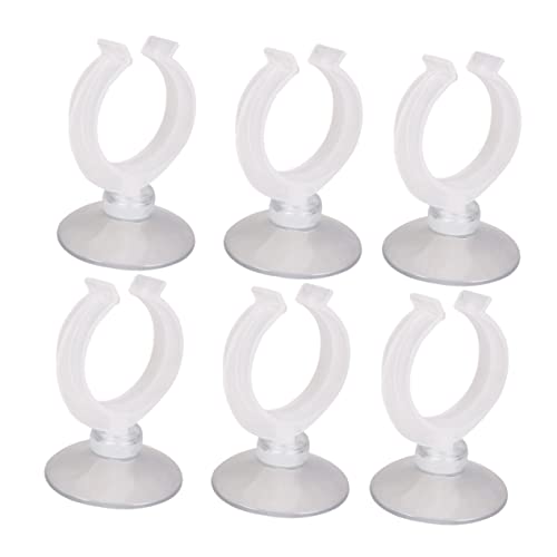 UPKOCH 6Stücke Aquarium Rohrschelle Rohrhalter mit Saugnapf Clip für Wasser und Luftpumpen für Aquarien und Fischbehälter von UPKOCH