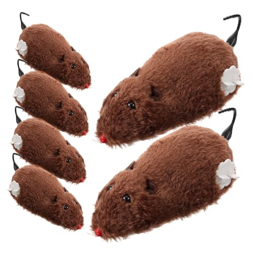 UPKOCH 6Stücke Aufziehbare Plüsch Mäuse für Katzen Interaktives Katzenspielzeug gegen Langeweile Zufällige für Aktives UPKOCH 6Stücke Aufziehbare Plüsch Mäuse für Katzen Interaktives Katzenspielzeug gegen Langeweile Zufällige für Aktives von UPKOCH