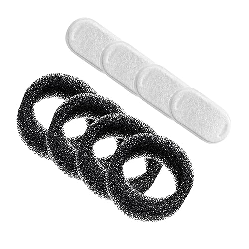UPKOCH 8 Stück Teiliges Set Katzenbrunnen Ersatzfilter mit Aktivkohlefilter und Schwamm Langlebiger Trinkbrunnen Wasserfilter für Sauberes Geruchsfreies Wasser Einfach zu Wechseln für von UPKOCH