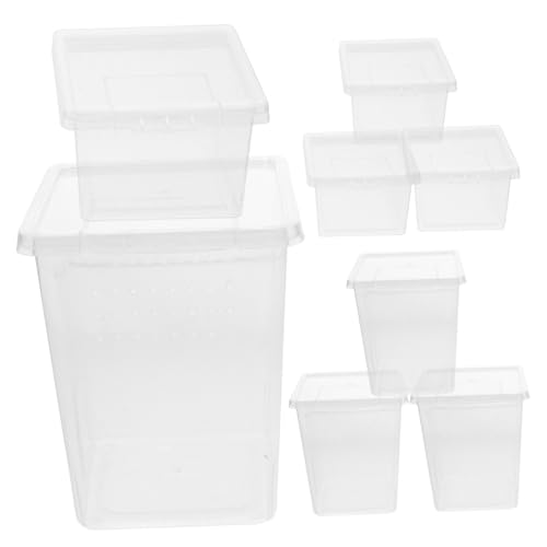 UPKOCH 8 Stück Transparente Reptilienbox Teiliges aus Strapazierfähigem mit Belüftungslöchern Tragbar und Leicht als Futter und Terrarium Box für Spinnen Reptilien und Outdoor Geeignet von UPKOCH