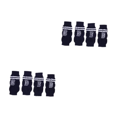 UPKOCH 8 Stück rutschfeste Hundebeinsocken mit Süßem Buchstabenmuster Elastische Outdoor Beinlinge für Welpen Atmungsaktiv Warm Schmutzabweisend und Sicherer bei Gewicht von UPKOCH