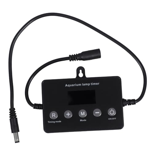 UPKOCH Aquarium LED Controller mit LCD Display Einstellbarer Helligkeit und Timer Geeignet für LED Beleuchtung Flimmerfrei für Aquarienbeleuchtung Schwarz Kompakt von UPKOCH