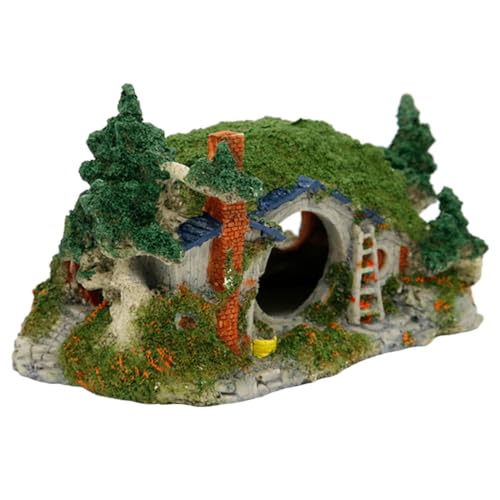 UPKOCH Aquarium große Landschaftsgestaltung Dekoration Ornament Schwebend Aquariensteine ​​für Aquarien Panzer Aquarium versteck Aquarium Zubehör Simulationshaus dekoratives Harzhaus von UPKOCH