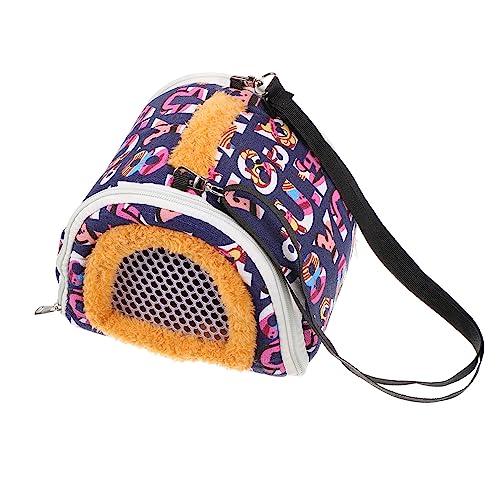 UPKOCH Atmungsaktive Hamster Transporttasche mit Verstellbaren Schultergurten Tragbare Kleintier Tasche für Meerschweinchen Ratten und Hamster für Ausflüge Camping und Reisen von UPKOCH