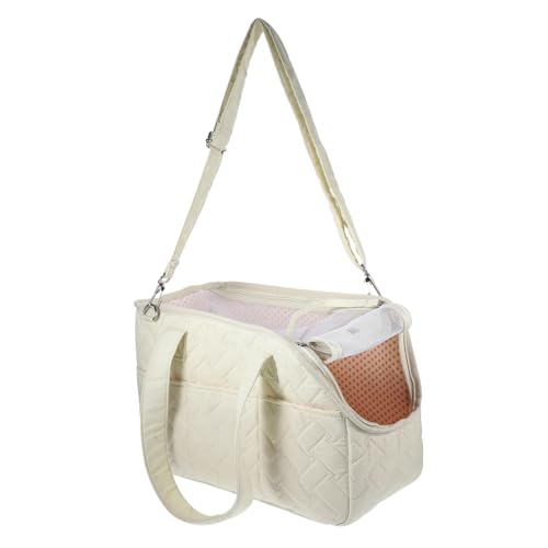 UPKOCH Atmungsaktive Tragbare Haustier Tragetasche für Kleine Hunde und Katzen Großer Innenraum Stabile Materialien Schultertasche für Outdoor Reisen Einfach zu Öffnen und Schließen von UPKOCH
