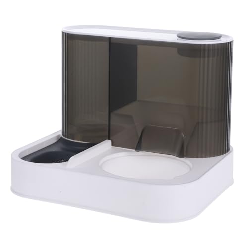 UPKOCH Automatische Katzenfutterautomatin Katzennapf Langsam Fressende Katzennäpfe Futterstation Für Hunde Katzenfutterhalter Kleiner Katzenfutterautomat Hundegeschirr Light Grey Abs von UPKOCH