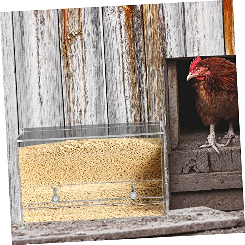 UPKOCH Automatischer Transparenter Futterspender für Vögel und Hühner Mittlere aus Robustem mit Rampendesign für Reibungsloses Füttern Platzsparend und Vielseitig für Papageien Tauben von UPKOCH