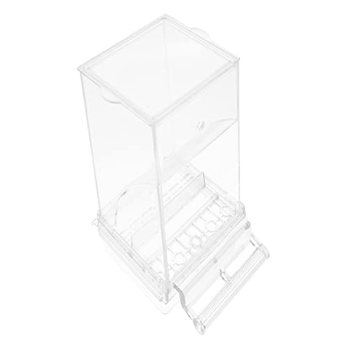 UPKOCH Automatischer Vogelfutterspender Aus Transparenter Futterautomat Für Papageien Und Kanarienvögel Mit Abnehmbarer Abdeckung Sicht Futterzustand Langlebig von UPKOCH