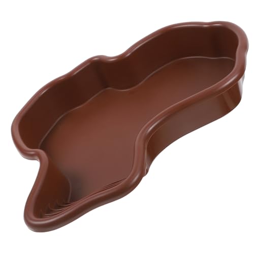 UPKOCH Badewanne Reptilien wasserschale Schildkrötenwanne Reptilienschale Turtle Habitat Accessoires Einweichschale für Schildkröten Reptilienwassernapf groß Schildkrötenbad Abs Coffee von UPKOCH