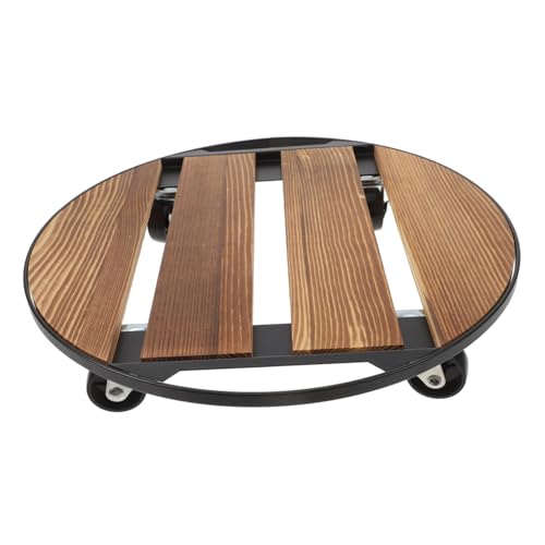 UPKOCH Basis Für Blumentöpfe Pflanzenwagen Mit Rädern Rollständer Blumentopfbeweger Topfpflanzenbeweger Holz Coffee von UPKOCH