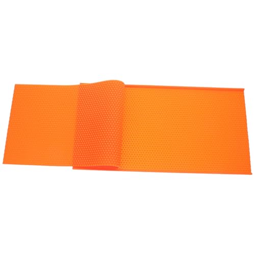 UPKOCH Bienenwachs Pressform Flexible Bienenwachsplattenform Weiche Langlebige DIY Wabenmusterform für Imker und Bastler Orange von UPKOCH
