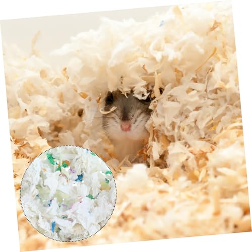 UPKOCH Bunte Einstreu für Kleintierkäfige Saugfähige Hamster Meerschweinchen papierstreu Geruchsabsorbierende Käfigeinlage für Sauberes Trockenes und Komfortables Haustiernest von UPKOCH