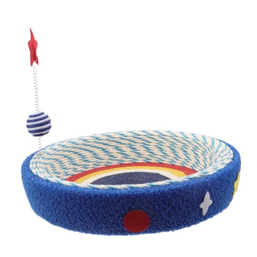 UPKOCH Cat Scratcher Bed mit Sternenmuster Kratzbrett aus Robustem Sisal Gepolsterte Katzenlounge für Kleine Katzen bis Kompakter und Ruheplatz für Wohnungskatzen von UPKOCH
