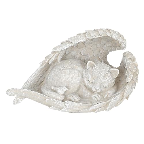 UPKOCH Dekorativer Katzengedenkstein aus Hochwertigem Harz Ornament für Garten und Erinnerungsstück für Geliebte Haustiere als Gedenkgeschenk oder Grabdeko von UPKOCH