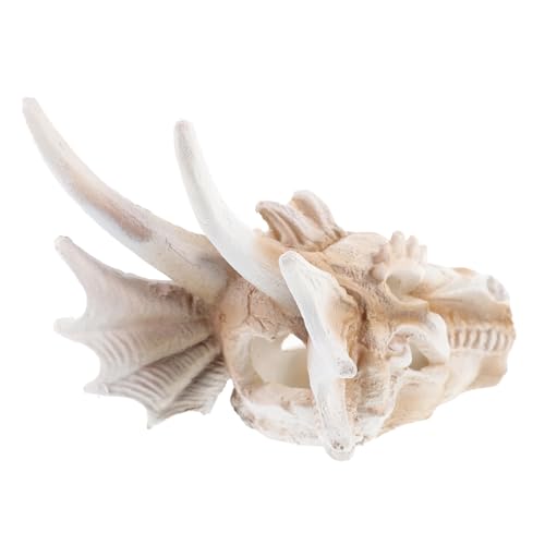 UPKOCH Desktop Aquarium Deko Dino Schädel Skulptur Lebendige Gartendekoration Für Wohnzimmer und Büro Terrarium Accessoires von UPKOCH