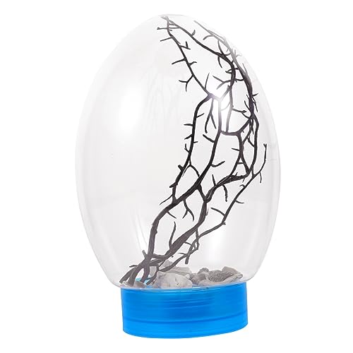 UPKOCH Ecosphere Fischbecken mit LED Beleuchtung Geschlossenes Ökosystem für Garnelen Fische Tragbares Desktop Aquarium Sichtwinkel Pflegeleicht für Wohnräume von UPKOCH