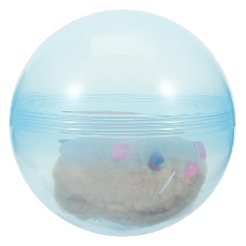 UPKOCH Elektronisches Katzenspielzeug Laufender Ball Interaktives für Indoor Katzen Fördert Bewegung und Beschäftigung Beige Hamster Rollball Batterien Zufällige Farbe von UPKOCH