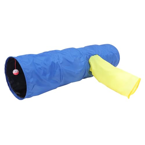 UPKOCH Faltbarer Katzentunnel mit DREI Kanälen aus Robustem Material Rascheltunnel für Spielerische Katzen Indoor Outdoor Spielröhre zur Bewegung und Beschäftigung Kompakt von UPKOCH