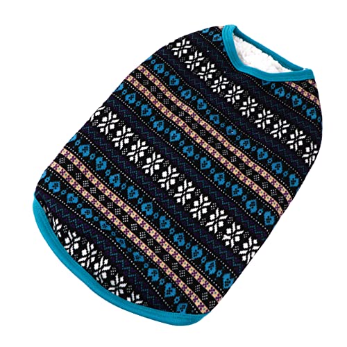 UPKOCH Fleece-Pullover Mit Zwei Beinen Ups Welpenpullover Für Kleine Hunde Mit Fleece Gefütterter Hundemantel Gestrickter Haustiermantel Pfote Hundemäntel Vlies Für Hunde Mittel Garn Blue von UPKOCH