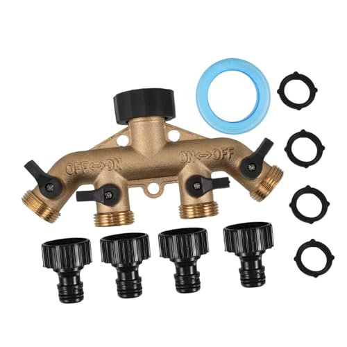 UPKOCH Gartenschlauch Splitter Schlauchverteiler Einstellbarer Wasserfluss für Gartenbewässerung für Gleichzeitige Nutzung Mehrerer Schläuche im Freien Vielseitig UPKOCH Gartenschlauch Splitter Schlauchverteiler Einstellbarer Wasserfluss für Gartenbewässerung für Gleichzeitige Nutzung Mehrerer Schläuche im Freien Vielseitig von UPKOCH