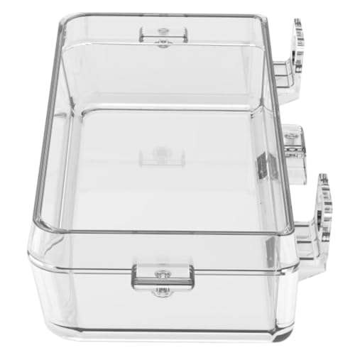 UPKOCH Große Futterschale mit Saugnapf für Reptilien Transparente Futter Wasserschale aus Robustem Abs rutschfest und Langlebig Geeignet für Echsen Geckos und Kleine Reptilien von UPKOCH