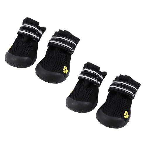 UPKOCH Große Hundeschuhe Outdoor Verstellbar rutschfest mit Atmungsaktivem Schwarzem Mesh Langlebige Pfotenschutz Boots für Wanderungen und Sport Geeignet für Große Hunde von UPKOCH