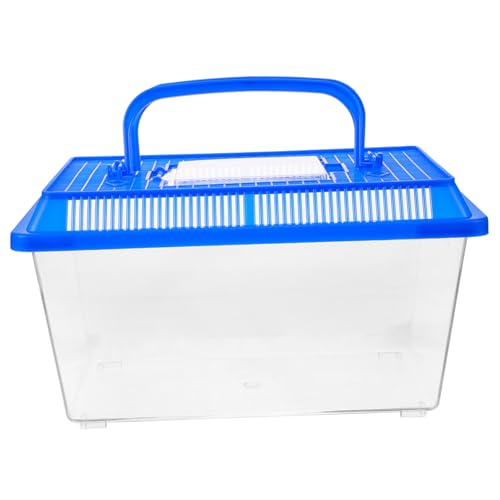 UPKOCH Großer Tragbarer Schildkrötenbehälter Mit Deckel Transparente Reptilienlebensraum Box Für Transport Für Schildkröten Und Kleine Haustiere von UPKOCH