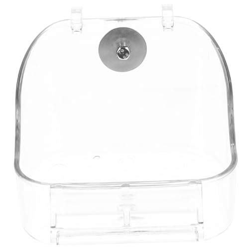 UPKOCH Hängende Vogelbadewanne Transparent aus Hochwertigem PP Multifunktionaler Futter und Wasserspender Sicher mit Glatten Kanten Schnell Montierbar für Papageien Wellensittiche und UPKOCH Hängende Vogelbadewanne Transparent aus Hochwertigem PP Multifunktionaler Futter und Wasserspender Sicher mit Glatten Kanten Schnell Montierbar für Papageien Wellensittiche und von UPKOCH