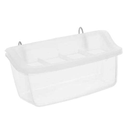 UPKOCH Hängender Vogelfutterspender für Wellensittiche Robuster Futter und Wassernapf aus Transparente Futterbox für Käfige Vielseitige Anwendung und Außen Leichte Design für Optimale von UPKOCH
