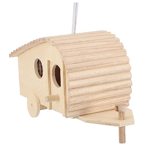 UPKOCH Hängendes Vogelhaus aus Holz Nistkasten für Wildvögel Futterstation für Garten Gemütliches für Kleine Wetterbeständig und Langlebig für Jahreszeiten UPKOCH Hängendes Vogelhaus aus Holz Nistkasten für Wildvögel Futterstation für Garten Gemütliches für Kleine Wetterbeständig und Langlebig für Jahreszeiten von UPKOCH
