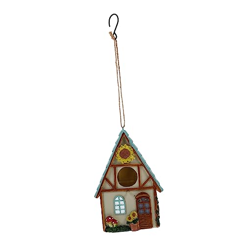 UPKOCH Hängendes Vogelhaus aus Resin Dekoratives Gartenvogelhaus für Kleine als Nistplatz und Schlafnest im Freien Garten Dekoration für Vogelliebhaber Robust von UPKOCH