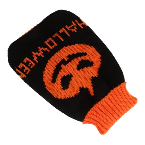 UPKOCH Halloween Hundepullover Warm Dekorativer Kürbis Strickpullover für Kleine Hunde und Katzen Atmungsaktiv Einfach Anzuziehen Haustierkostüm für Halloween Party von UPKOCH