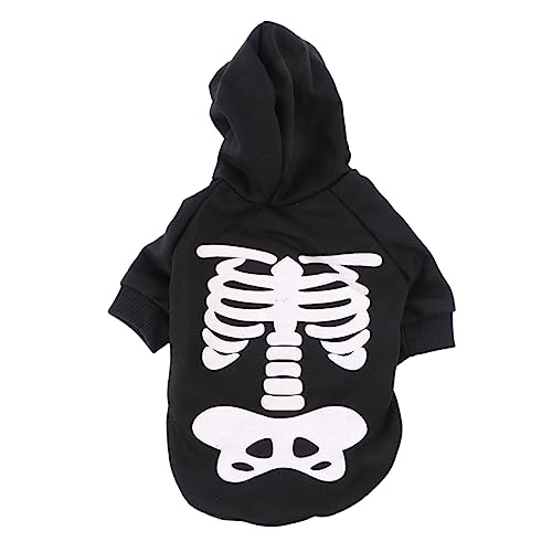 UPKOCH Halloween Skelett Hundekostüm Leuchtender Overall Für Kleine Und Mittelgroße Hunde Bequeme Haustierbekleidung Aus Sicherer Mit Skelett-Motiv Für Halloween-feiern Und Cosplay von UPKOCH
