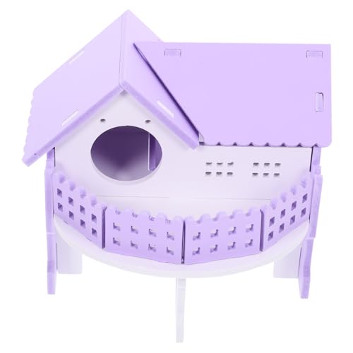 UPKOCH Hamster Haus PVC Langlebig Kleintier Versteck Villa mit Schlafplatz für Meerschweinchen und Ratten Buntes Kleines Haustier Versteck für Käfig Zubehör von UPKOCH