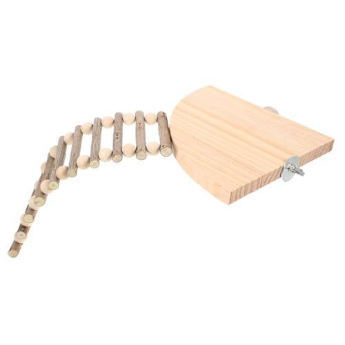 UPKOCH Hamster Holz Kletterplattform mit Leiter Gemütliche Ruhezone und Spielbereich für Zwerghamster Meerschweinchen und Kleintiere Pflegeleichtes Zubehör für Käfige Natürliches von UPKOCH