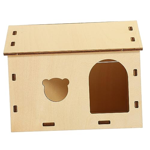 UPKOCH Hamster Holzhaus DIY Selbstmontage Versteck mit Glatter Oberfläche Langlebig und Sicher Multifunktionales Schlaf und Spielhaus für Hamster und Kleintiere Schutz vor Kälte und UPKOCH Hamster Holzhaus DIY Selbstmontage Versteck mit Glatter Oberfläche Langlebig und Sicher Multifunktionales Schlaf und Spielhaus für Hamster und Kleintiere Schutz vor Kälte und von UPKOCH