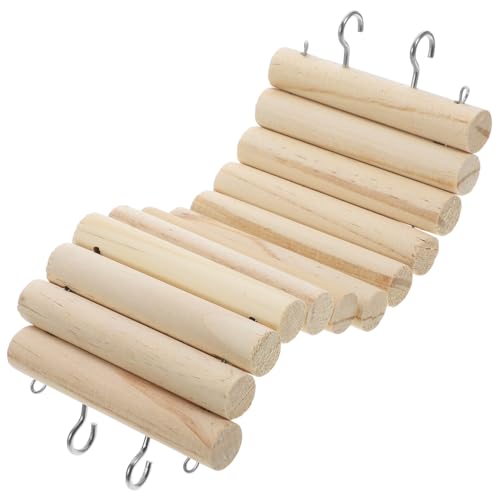 UPKOCH Hamster Holzleiter Kletterspielzeug und Zaun Multifunktional Natürlicher Holzschutz für Kleine Haustiere Wie Hamster und Chinchillas Fördert Bewegung und Stressabbau von UPKOCH